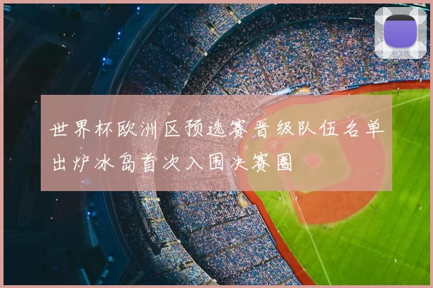 世界杯欧洲区预选赛晋级队伍名单出炉冰岛首次入围决赛圈
