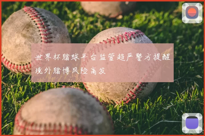 世界杯赌球平台监管趋严警方提醒境外赌博风险高发